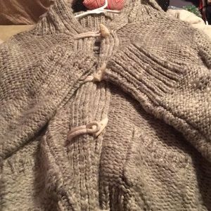 Heavy gray coat American eagle cozy and warm
